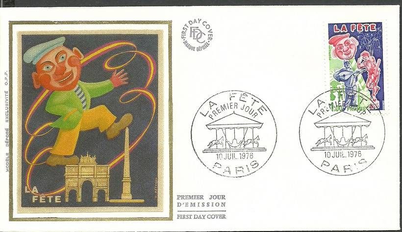 Znaczek Francja 1976 Mi S1978 FDC
