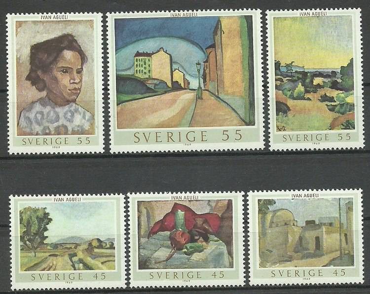 Znaczek Szwecja 1969 Mi 638-643 Czyste **