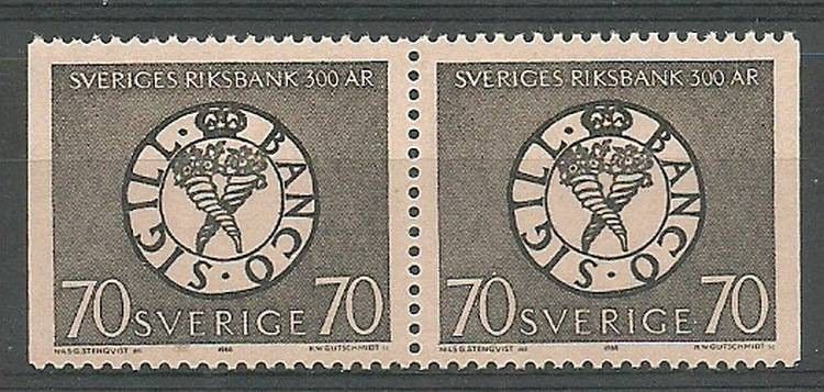 Znaczek Szwecja 1968 Mi 604DlDr Czyste **