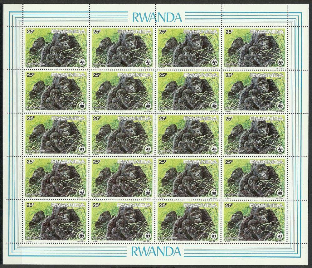 Znaczek Rwanda 1985 Mi ark 1294 Czyste **
