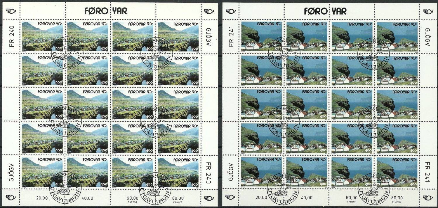 Znaczek Wyspy Owcze 1993 Mi ark 246-247 Stemplowane