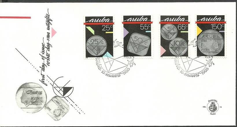 Znaczek Aruba 1988 Mi 40-43 FDC