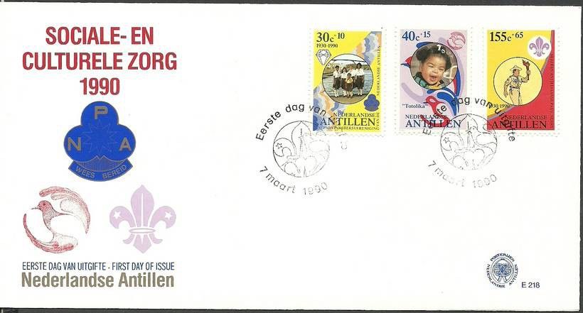 Znaczek Antyle Holenderskie 1990 Mi 682-684 FDC