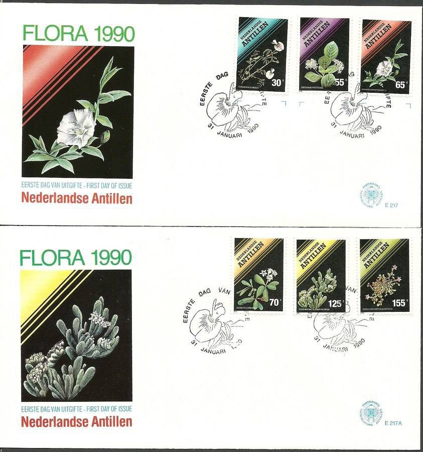 Znaczek Antyle Holenderskie 1990 Mi 676-681 FDC