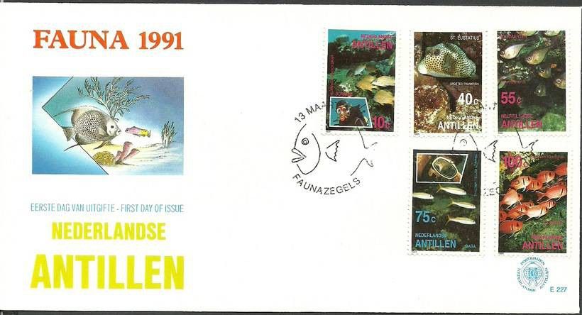 Znaczek Antyle Holenderskie 1991 Mi 709-713 FDC