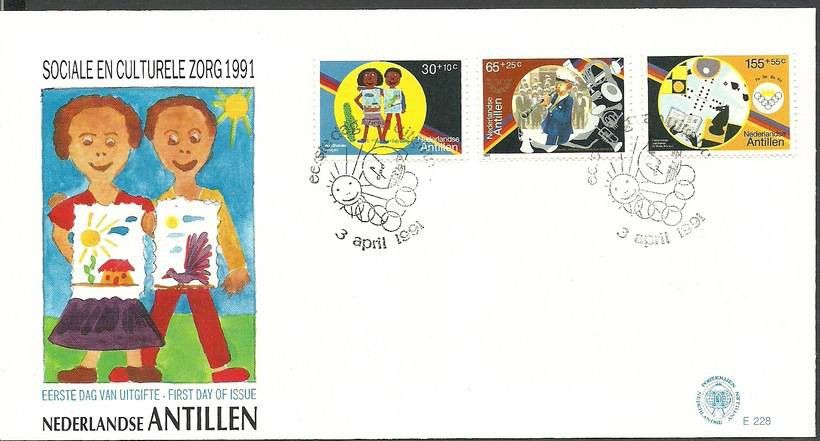 Znaczek Antyle Holenderskie 1991 Mi 714-716 FDC