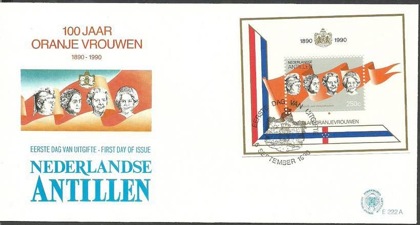 Znaczek Antyle Holenderskie 1990 Mi bl 36 FDC