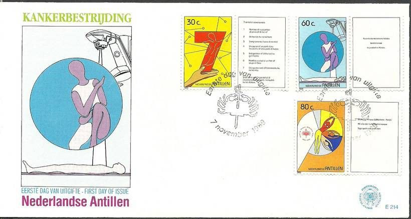 Znaczek Antyle Holenderskie 1989 Mi zf 668-670 FDC