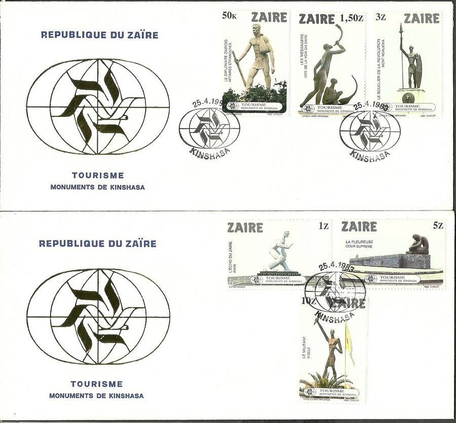 Znaczek Kongo Kinszasa / Zair 1983 Mi 816-821 FDC