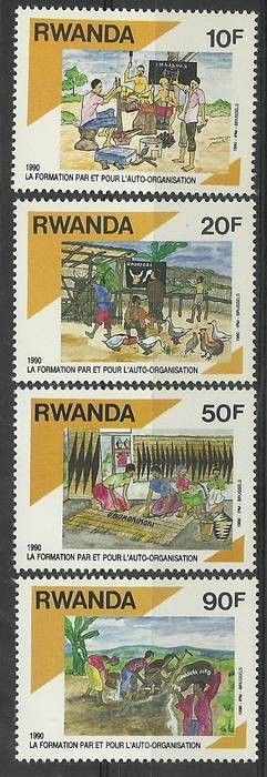 Znaczek Rwanda 1992 Mi 1446-1449 Czyste **