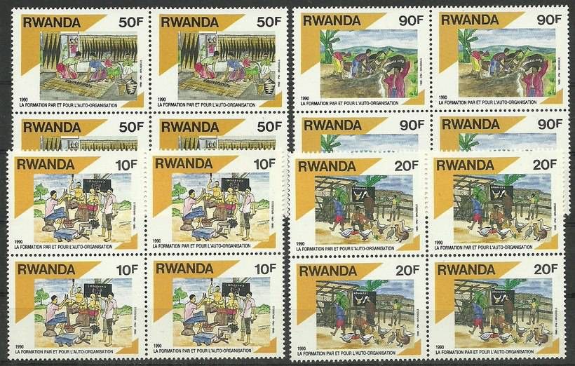 Znaczek Rwanda 1992 Mi 1446-1449 Czyste **