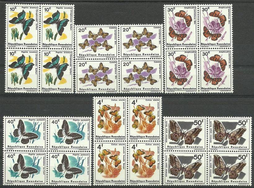 Znaczek Rwanda 1965 Mi 119-124 Czyste **