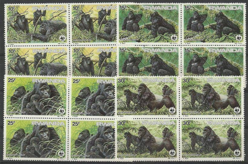 Znaczek Rwanda 1985 Mi 1292-1295 Czyste **