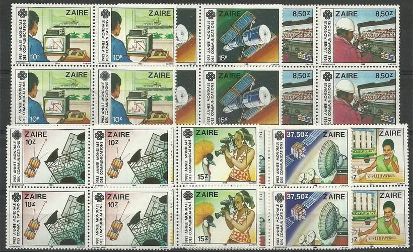 Znaczek Kongo Kinszasa / Zair 1984 Mi 846-852 Czyste **