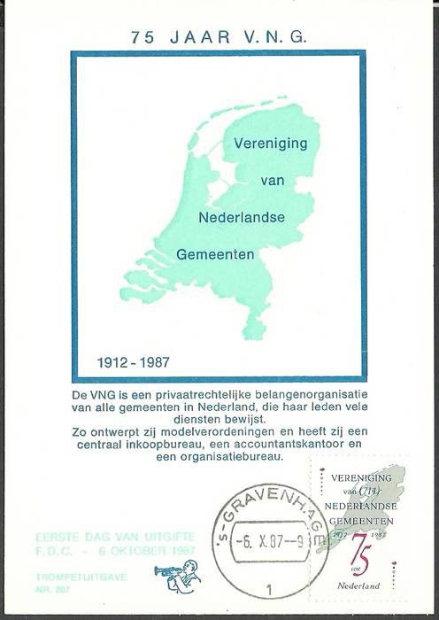 Znaczek Holandia 1987 Mi 1326 Karta Max
