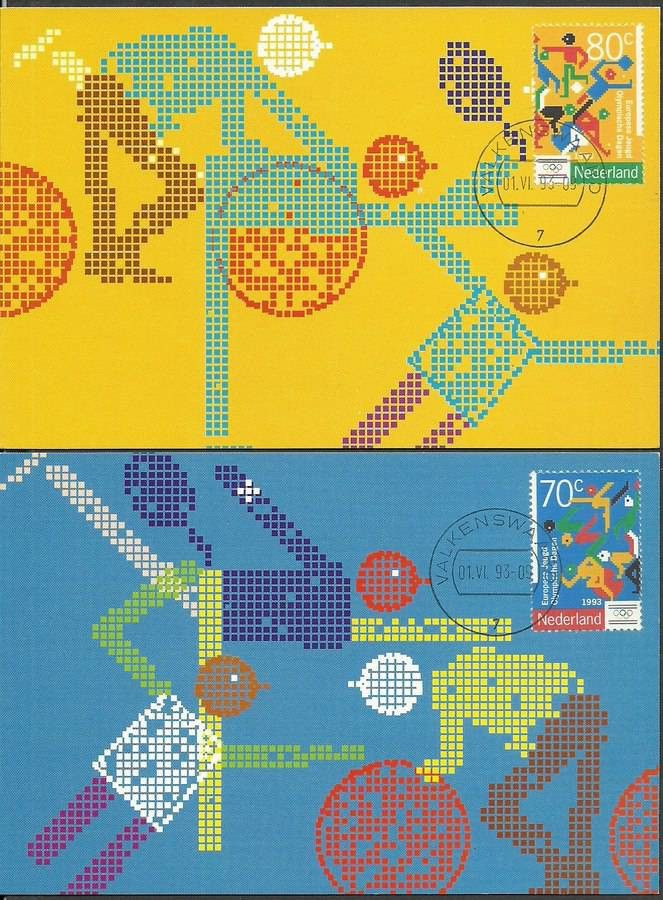 Znaczek Holandia 1993 Mi 1479-1480 Karta Max
