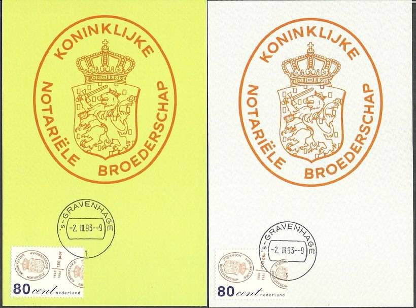 Znaczek Holandia 1993 Mi 1468-1469 Karta Max