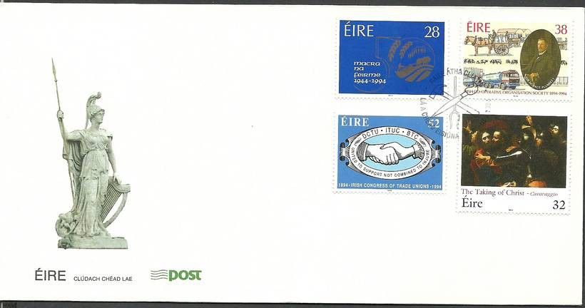 Znaczek Irlandia 1994 Mi 849+850+851+852 FDC