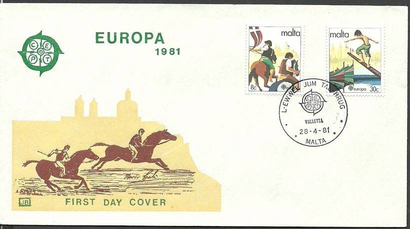 Znaczek Malta 1981 Mi 628-629 FDC