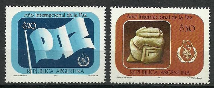 Znaczek Argentyna 1987 Mi 1859-1860 Czyste **
