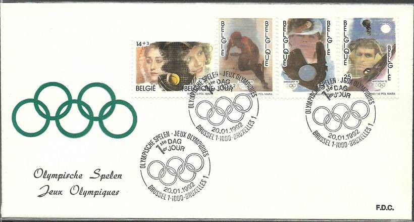 Znaczek Belgia 1992 Mi 2491-2494 FDC