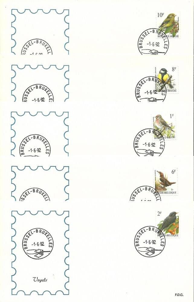 Znaczek Belgia 1992 Mi 2509-2513 FDC
