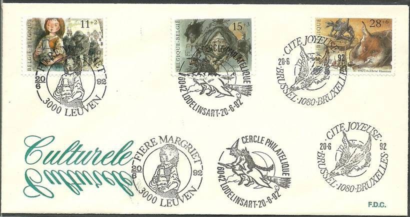 Znaczek Belgia 1992 Mi 2517-2519 FDC