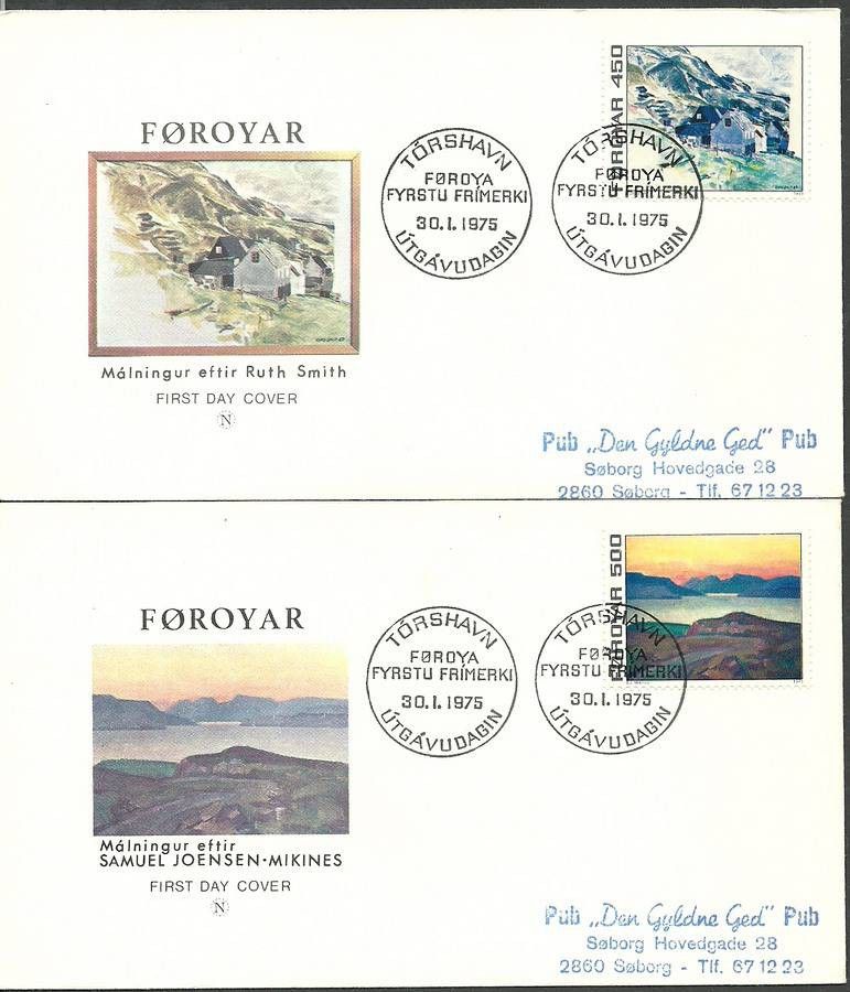 Znaczek Wyspy Owcze 1975 Mi adr 19-20 FDC
