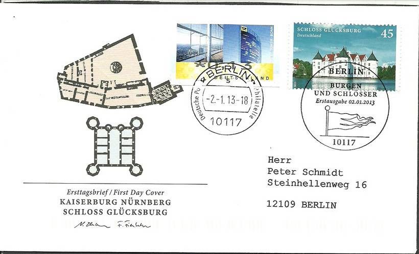 Znaczek Niemcy 2013 Mi adr 3016 FDC