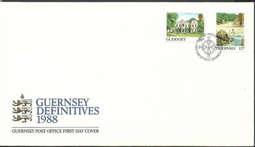 Znaczek Guernsey 1988 Mi 413-414 FDC
