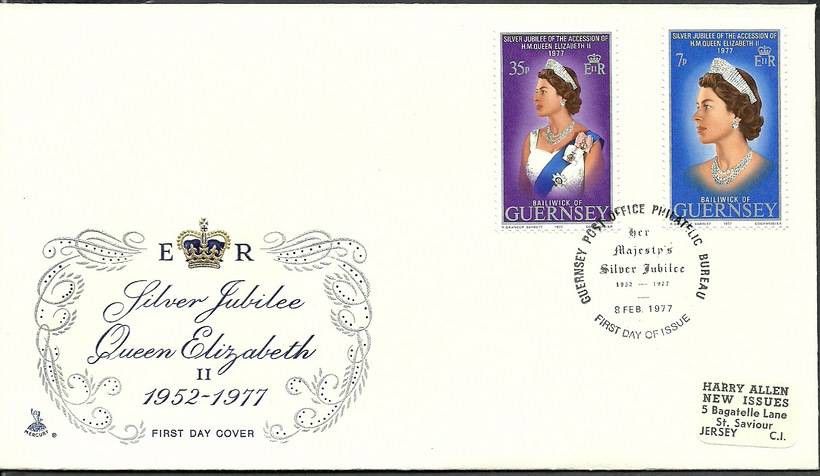 Znaczek Guernsey 1977 Mi adr 145-146 FDC