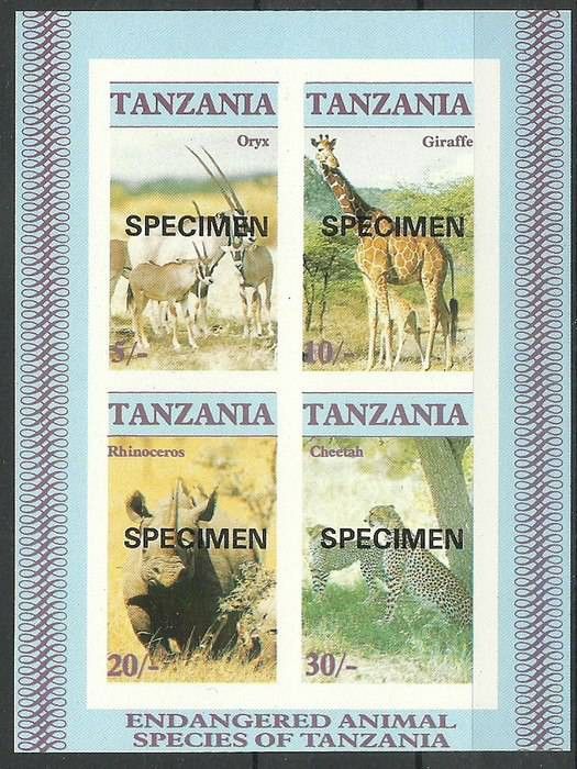 Znaczek Tanzania 1986 Mi spe bl 58B Czyste **