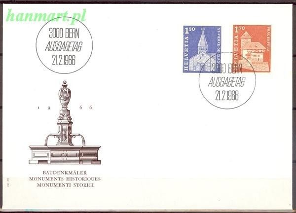 Znaczek Szwajcaria 1966 Mi 831-832 FDC