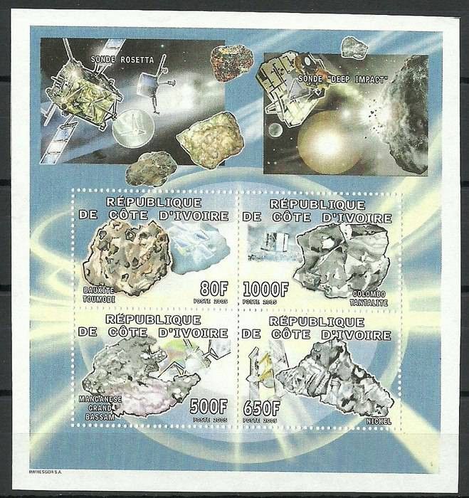 Znaczek Wybrzeże Kości Słoniowej 2005 Mi bl 73B Czyste **