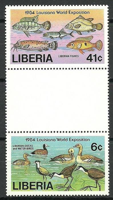 Znaczek Liberia 1984 Mi 1311+1313 Czyste **
