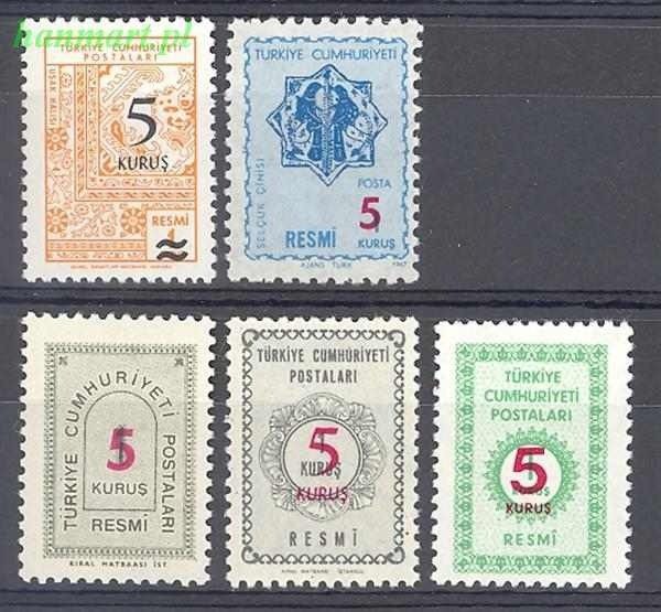 Turcja 1977 Mi die 141-145 Czyste **