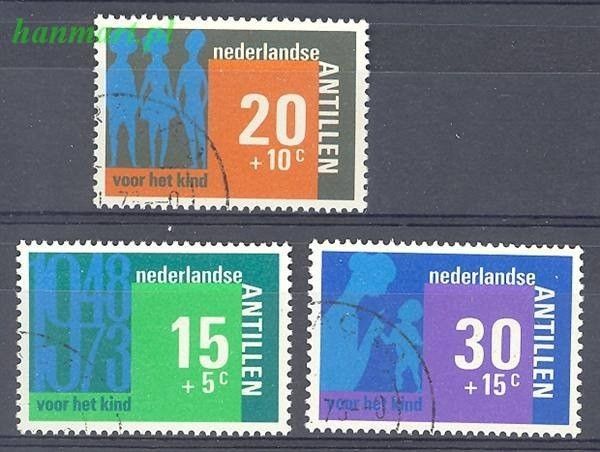 Znaczek Antyle Holenderskie 1973 Mi 274-276 Stemplowane