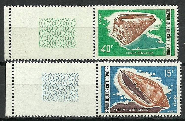Znaczek Wybrzeże Kości Słoniowej 1971 Mi 376+378 Czyste **