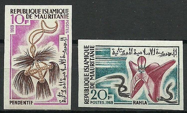 Znaczek Mauretania 1969 Mi 381-382B Czyste **