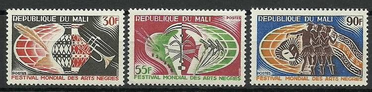 Znaczek Mali 1966 Mi 120-122 Czyste **