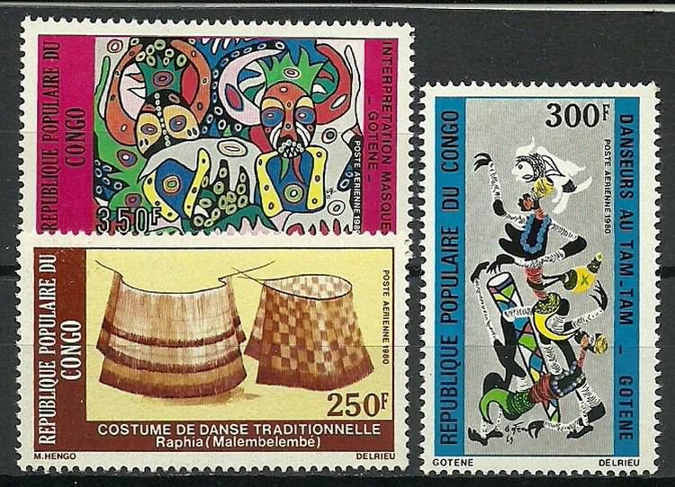 Znaczek Kongo 1980 Mi 760-762 Czyste **
