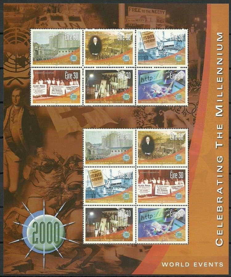 Znaczek Irlandia 2000 Mi ark 1292-1297 Czyste **