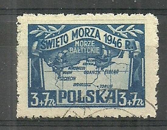 Znaczek Polska 1946 Mi 440 Fi 406 Stemplowane