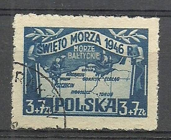 Znaczek Polska 1946 Mi 440 Fi 406 Stemplowane