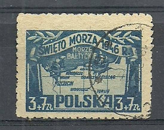 Znaczek Polska 1946 Mi 440 Fi 406 Stemplowane