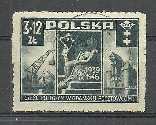 Znaczek Polska 1946 Mi 444 Fi 411 Stemplowane
