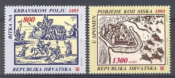 Znaczek Chorwacja 1993 Mi 248-249 Czyste **