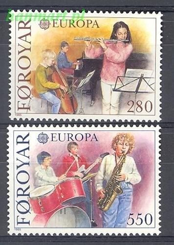 Znaczek Wyspy Owcze 1985 Mi 116-117 Czyste **