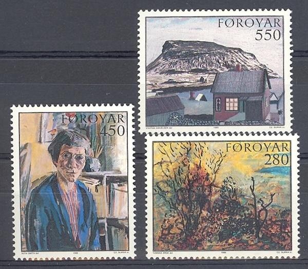 Znaczek Wyspy Owcze 1985 Mi 118-120 Czyste **