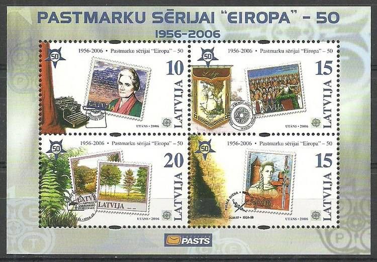 Znaczek Łotwa 2006 Mi bl 21 Czyste **